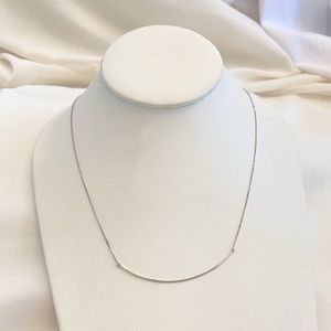 Sterling Silver 925 Dainty Bar Necklace Jewelry